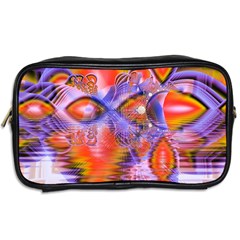 Crystal Star Dance, Abstract Purple Orange Travel Toiletry Bag (Two Sides) from ArtsNow.com Back