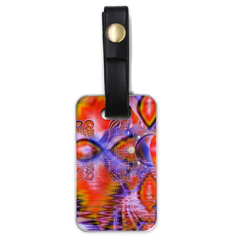 Crystal Star Dance, Abstract Purple Orange Luggage Tag (One Side) from ArtsNow.com Front