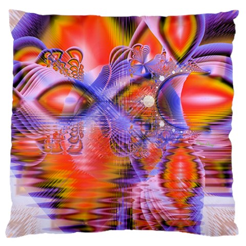 Crystal Star Dance, Abstract Purple Orange Large Cushion Case (Single Sided)  from ArtsNow.com Front