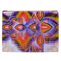 Crystal Star Dance, Abstract Purple Orange Cosmetic Bag (XXL) from ArtsNow.com Front