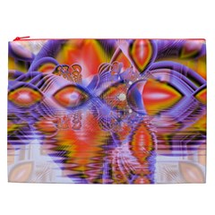 Crystal Star Dance, Abstract Purple Orange Cosmetic Bag (XXL) from ArtsNow.com Front