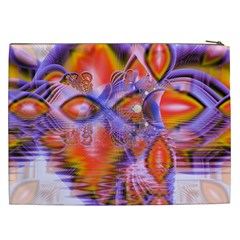 Crystal Star Dance, Abstract Purple Orange Cosmetic Bag (XXL) from ArtsNow.com Back