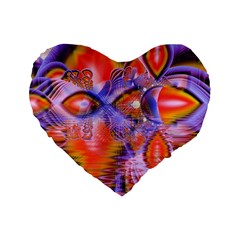 Crystal Star Dance, Abstract Purple Orange 16  Premium Heart Shape Cushion  from ArtsNow.com Front