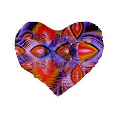 Crystal Star Dance, Abstract Purple Orange 16  Premium Heart Shape Cushion  from ArtsNow.com Back