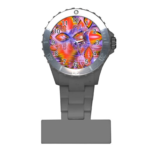 Crystal Star Dance, Abstract Purple Orange Nurses Watch from ArtsNow.com Front