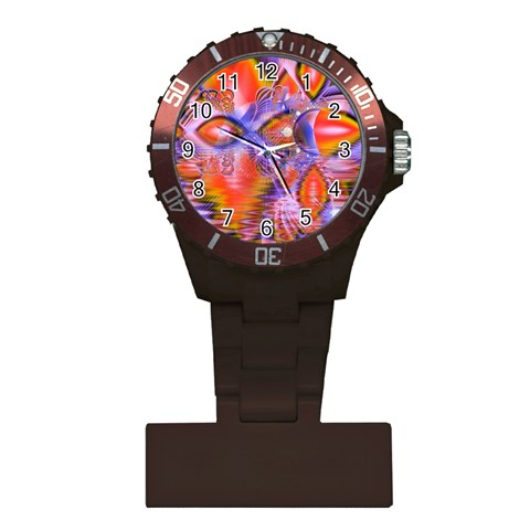 Crystal Star Dance, Abstract Purple Orange Nurses Watch from ArtsNow.com Front