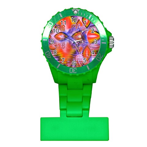 Crystal Star Dance, Abstract Purple Orange Nurses Watch from ArtsNow.com Front