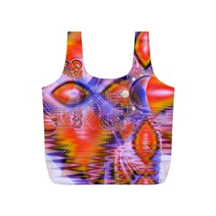 Crystal Star Dance, Abstract Purple Orange Reusable Bag (S) from ArtsNow.com Front