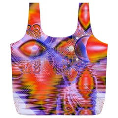 Crystal Star Dance, Abstract Purple Orange Reusable Bag (XL) from ArtsNow.com Back