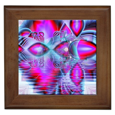 Crystal Northern Lights Palace, Abstract Ice  Framed Ceramic Tile from ArtsNow.com Front