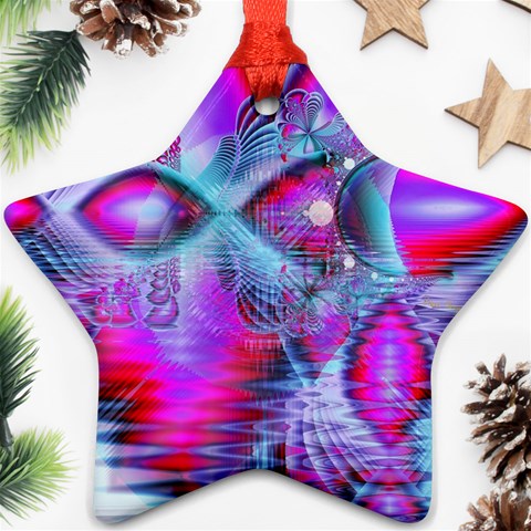 Crystal Northern Lights Palace, Abstract Ice  Star Ornament from ArtsNow.com Front