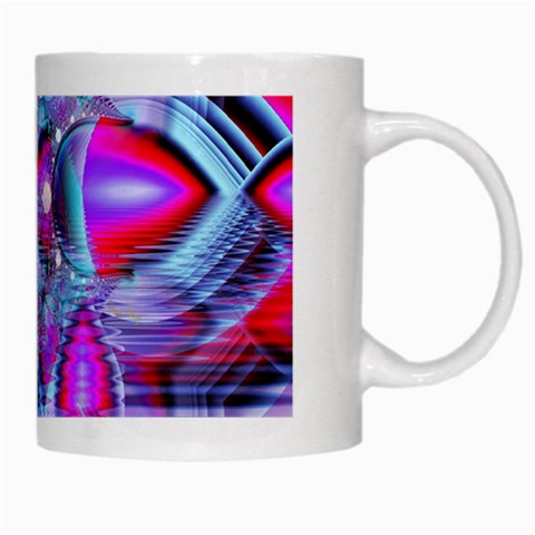 Crystal Northern Lights Palace, Abstract Ice  White Coffee Mug from ArtsNow.com Right