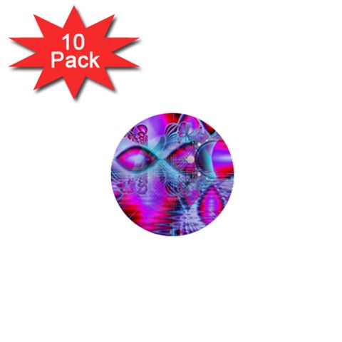 Crystal Northern Lights Palace, Abstract Ice  1  Mini Button (10 pack) from ArtsNow.com Front