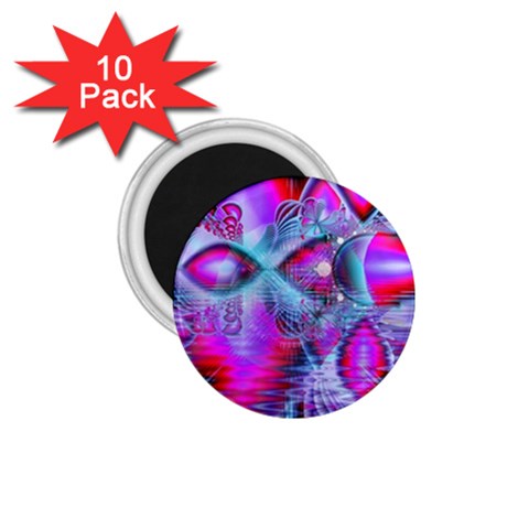 Crystal Northern Lights Palace, Abstract Ice  1.75  Button Magnet (10 pack) from ArtsNow.com Front