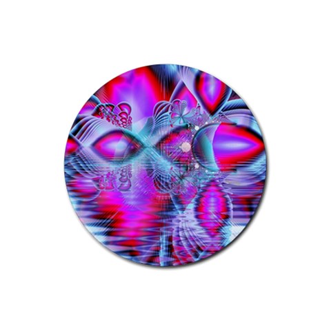 Crystal Northern Lights Palace, Abstract Ice  Drink Coaster (Round) from ArtsNow.com Front