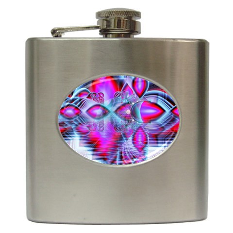 Crystal Northern Lights Palace, Abstract Ice  Hip Flask from ArtsNow.com Front