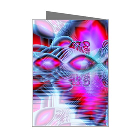 Crystal Northern Lights Palace, Abstract Ice  Mini Greeting Card from ArtsNow.com Right