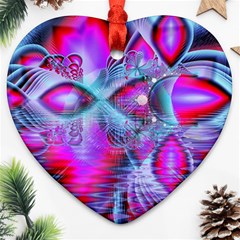 Crystal Northern Lights Palace, Abstract Ice  Heart Ornament (Two Sides) from ArtsNow.com Front