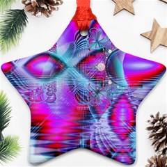 Crystal Northern Lights Palace, Abstract Ice  Star Ornament (Two Sides) from ArtsNow.com Front