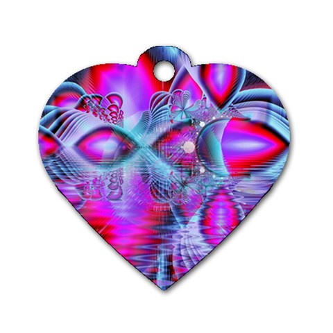 Crystal Northern Lights Palace, Abstract Ice  Dog Tag Heart (Two Sided) from ArtsNow.com Front