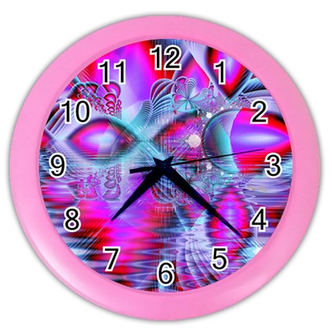 Crystal Northern Lights Palace, Abstract Ice  Wall Clock (Color) from ArtsNow.com Front