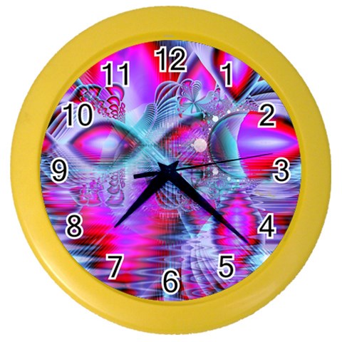 Crystal Northern Lights Palace, Abstract Ice  Wall Clock (Color) from ArtsNow.com Front