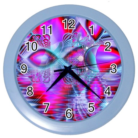 Crystal Northern Lights Palace, Abstract Ice  Wall Clock (Color) from ArtsNow.com Front