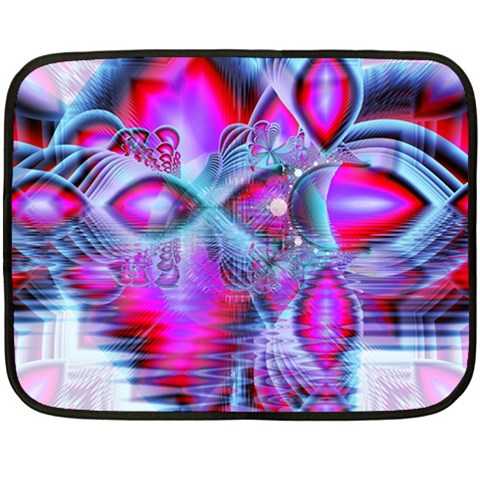 Crystal Northern Lights Palace, Abstract Ice  Mini Fleece Blanket (Two Sided) from ArtsNow.com 35 x27  Blanket Front