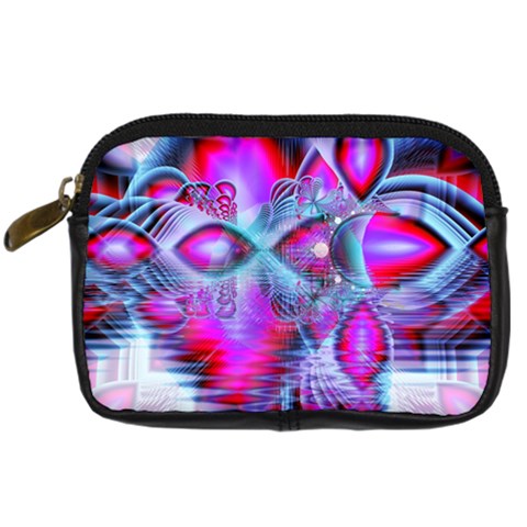 Crystal Northern Lights Palace, Abstract Ice  Digital Camera Leather Case from ArtsNow.com Front