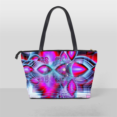 Crystal Northern Lights Palace, Abstract Ice  Large Shoulder Bag from ArtsNow.com Back