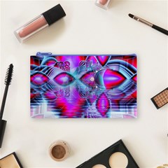 Crystal Northern Lights Palace, Abstract Ice  Cosmetic Bag (Small) from ArtsNow.com Front