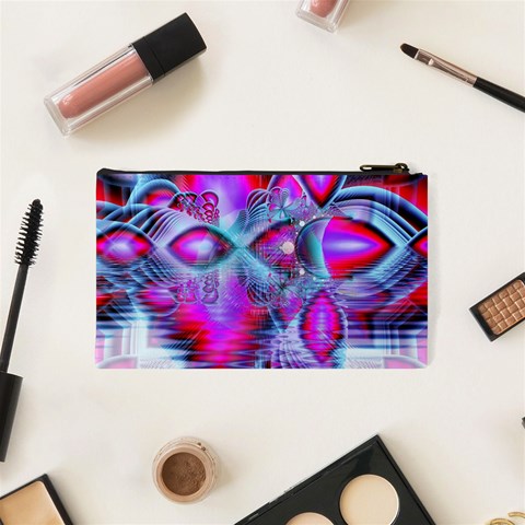 Crystal Northern Lights Palace, Abstract Ice  Cosmetic Bag (Small) from ArtsNow.com Back