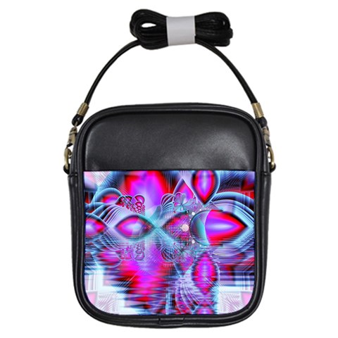 Crystal Northern Lights Palace, Abstract Ice  Girl s Sling Bag from ArtsNow.com Front