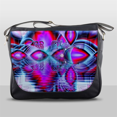 Crystal Northern Lights Palace, Abstract Ice  Messenger Bag from ArtsNow.com Front