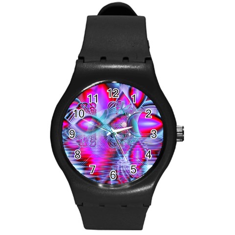 Crystal Northern Lights Palace, Abstract Ice  Plastic Sport Watch (Medium) from ArtsNow.com Front