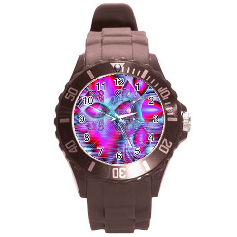 Crystal Northern Lights Palace, Abstract Ice  Plastic Sport Watch (Large) from ArtsNow.com Front