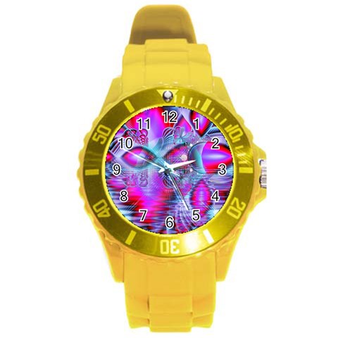 Crystal Northern Lights Palace, Abstract Ice  Plastic Sport Watch (Large) from ArtsNow.com Front