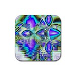 Abstract Peacock Celebration, Golden Violet Teal Drink Coaster (Square)