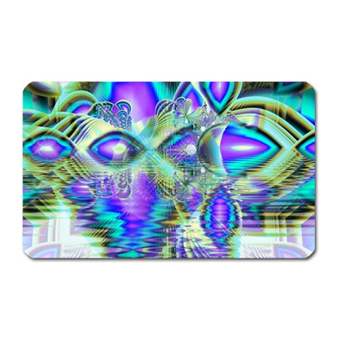 Abstract Peacock Celebration, Golden Violet Teal Magnet (Rectangular) from ArtsNow.com Front