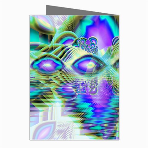 Abstract Peacock Celebration, Golden Violet Teal Greeting Card from ArtsNow.com Right