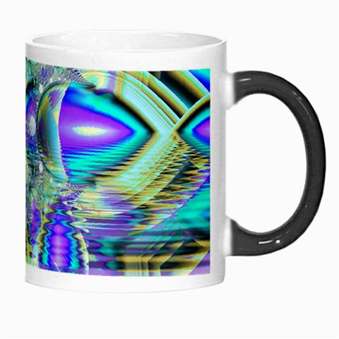 Abstract Peacock Celebration, Golden Violet Teal Morph Mug from ArtsNow.com Right