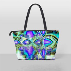 Abstract Peacock Celebration, Golden Violet Teal Large Shoulder Bag from ArtsNow.com Back