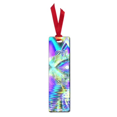 Abstract Peacock Celebration, Golden Violet Teal Small Bookmark from ArtsNow.com Front