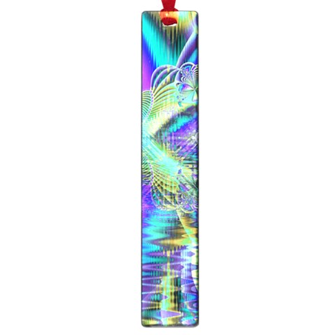 Abstract Peacock Celebration, Golden Violet Teal Large Bookmark from ArtsNow.com Front