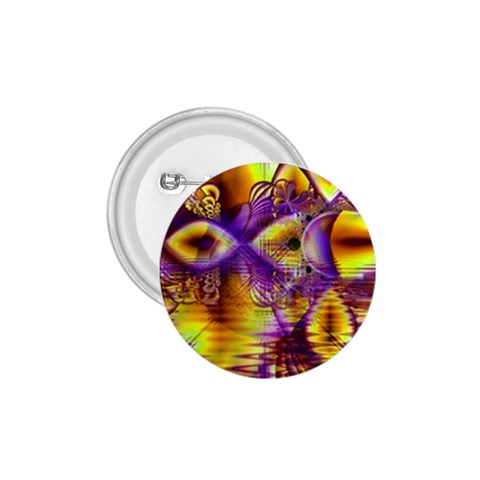 Golden Violet Crystal Palace, Abstract Cosmic Explosion 1.75  Button from ArtsNow.com Front