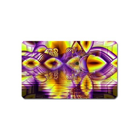 Golden Violet Crystal Palace, Abstract Cosmic Explosion Magnet (Name Card) from ArtsNow.com Front