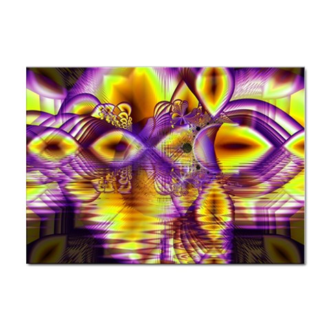 Golden Violet Crystal Palace, Abstract Cosmic Explosion A4 Sticker 10 Pack from ArtsNow.com Front