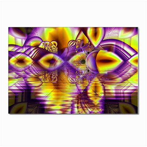 Golden Violet Crystal Palace, Abstract Cosmic Explosion Postcard 4 x 6  (10 Pack) from ArtsNow.com Front