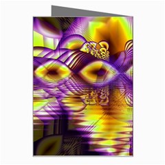 Golden Violet Crystal Palace, Abstract Cosmic Explosion Greeting Card from ArtsNow.com Right