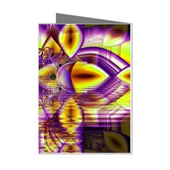 Golden Violet Crystal Palace, Abstract Cosmic Explosion Mini Greeting Card (8 Pack) from ArtsNow.com Left